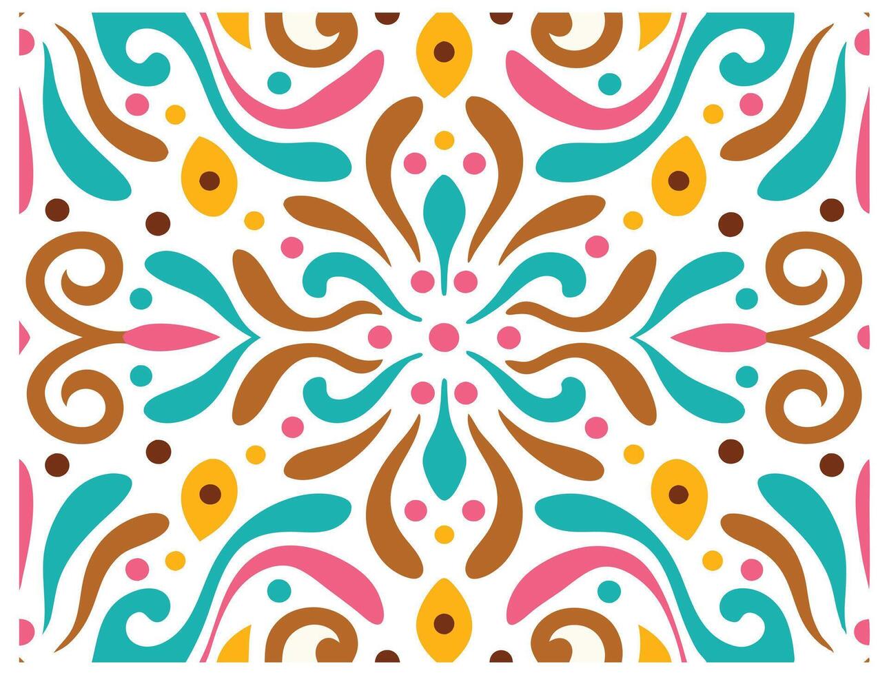 Retro Icon Design with Colorful Abstract Organic Patterns. vector
