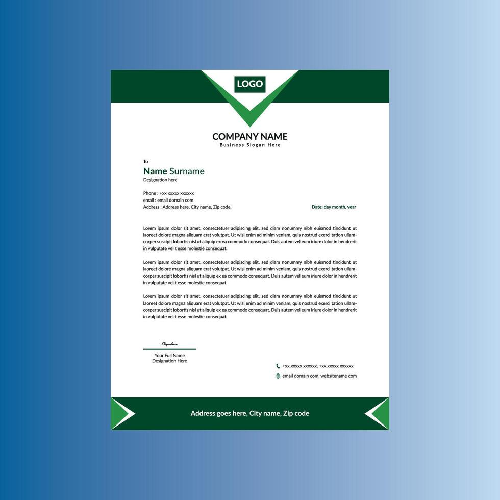 Modern Letterhead Design. Innovative Layout Display for Promotional Campaign. vector