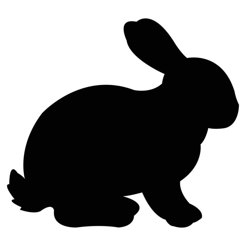 Bunny silhouett icon art vector