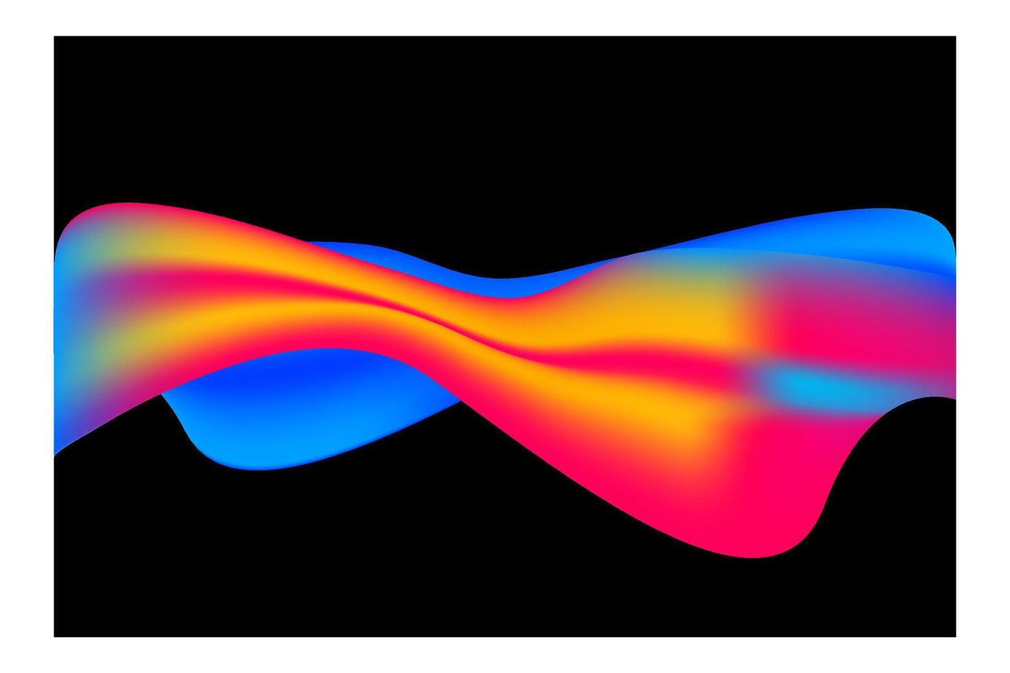 a colorful wave on a black background vector