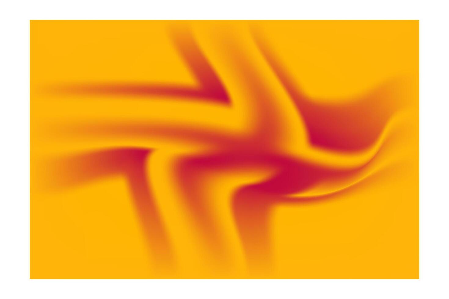 a yellow background with a red and orange swirl vector