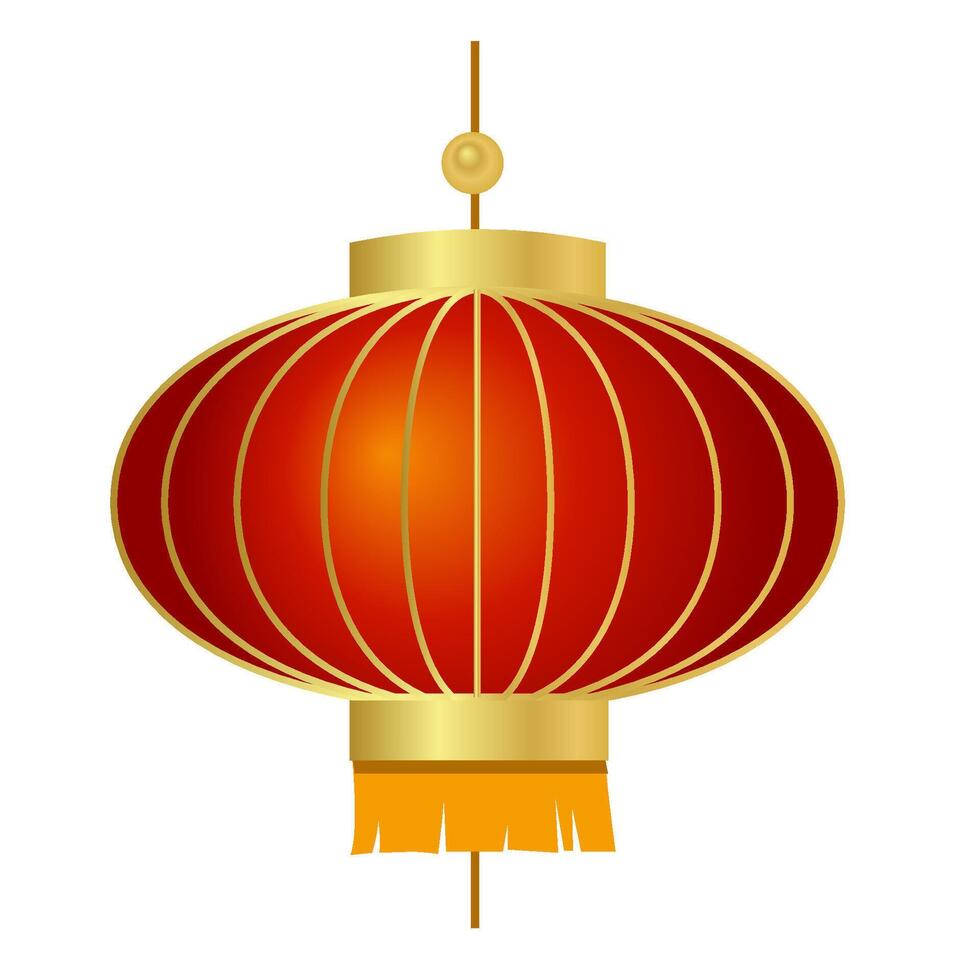 Chinese lantern isolated on white background vector