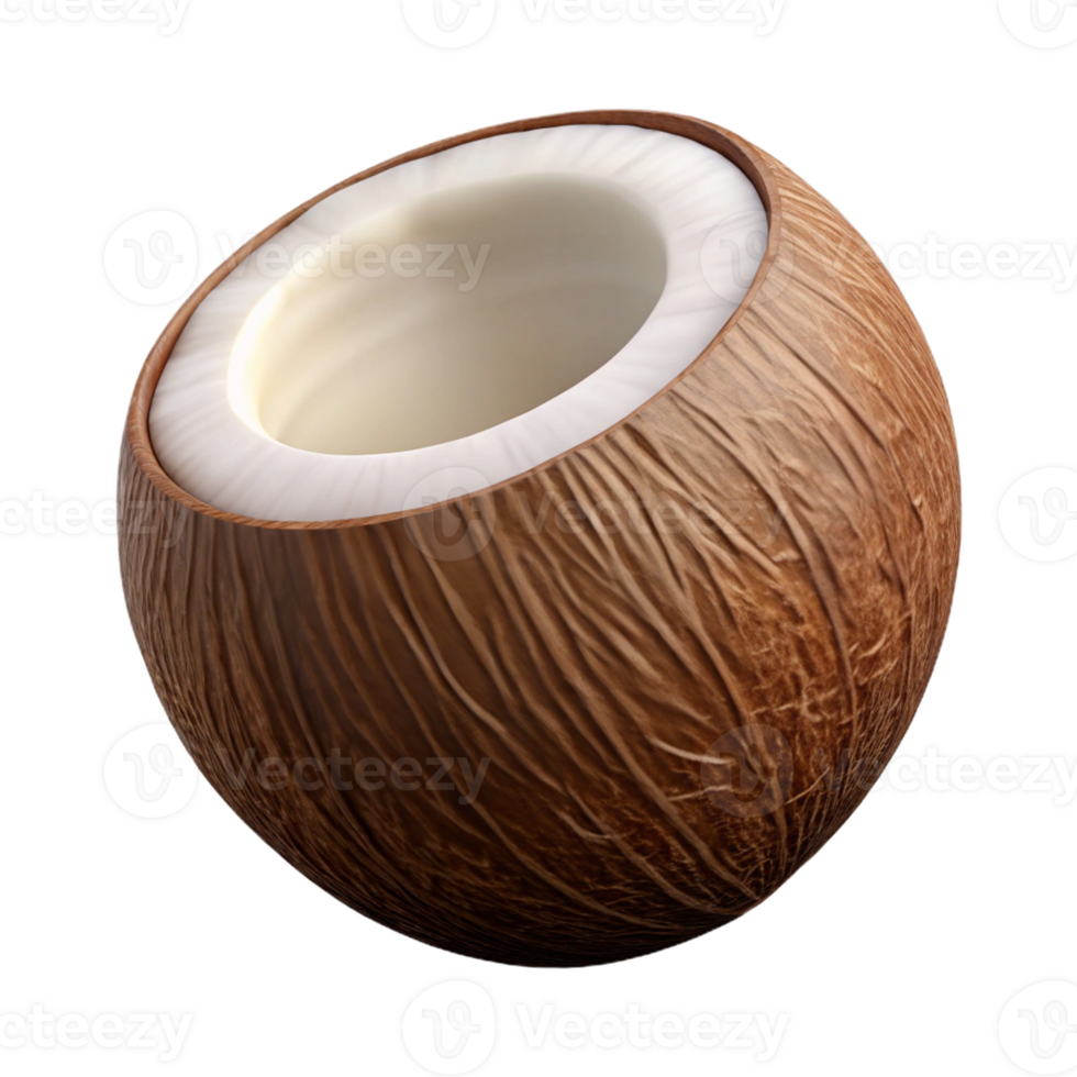 coconut cut in half png