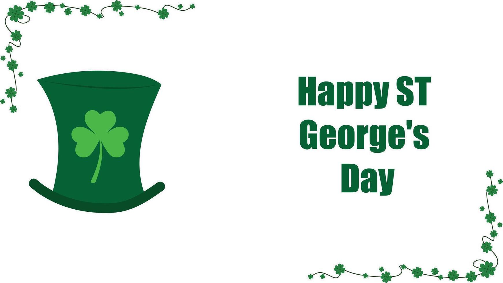 Happy ST George's Day banner Template Design Illustration. vector