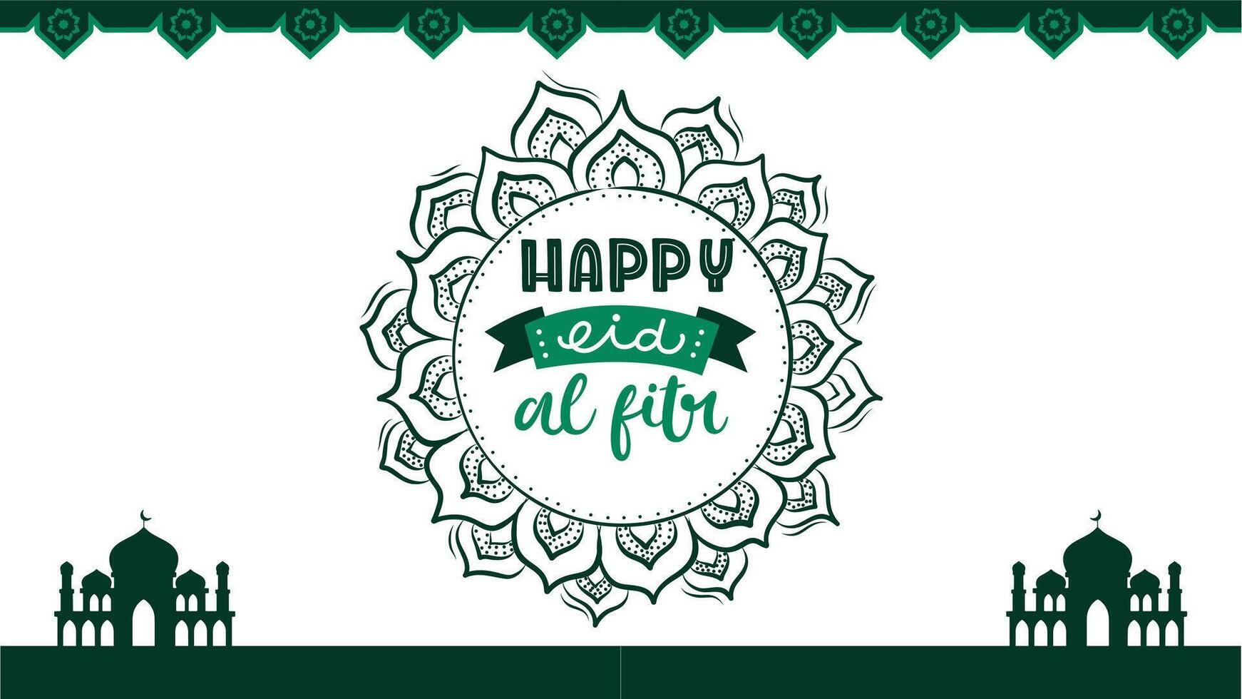Happy Eid Al Fitr banner, islamic, muslim, banner design. vector