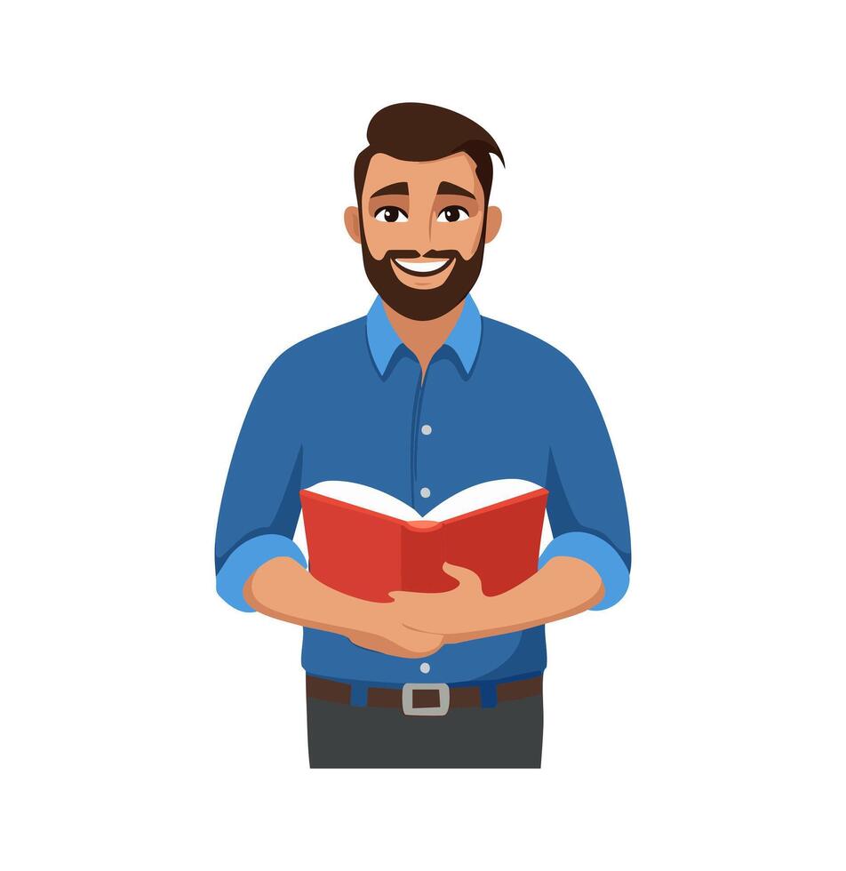 Teacher Holding a book vector