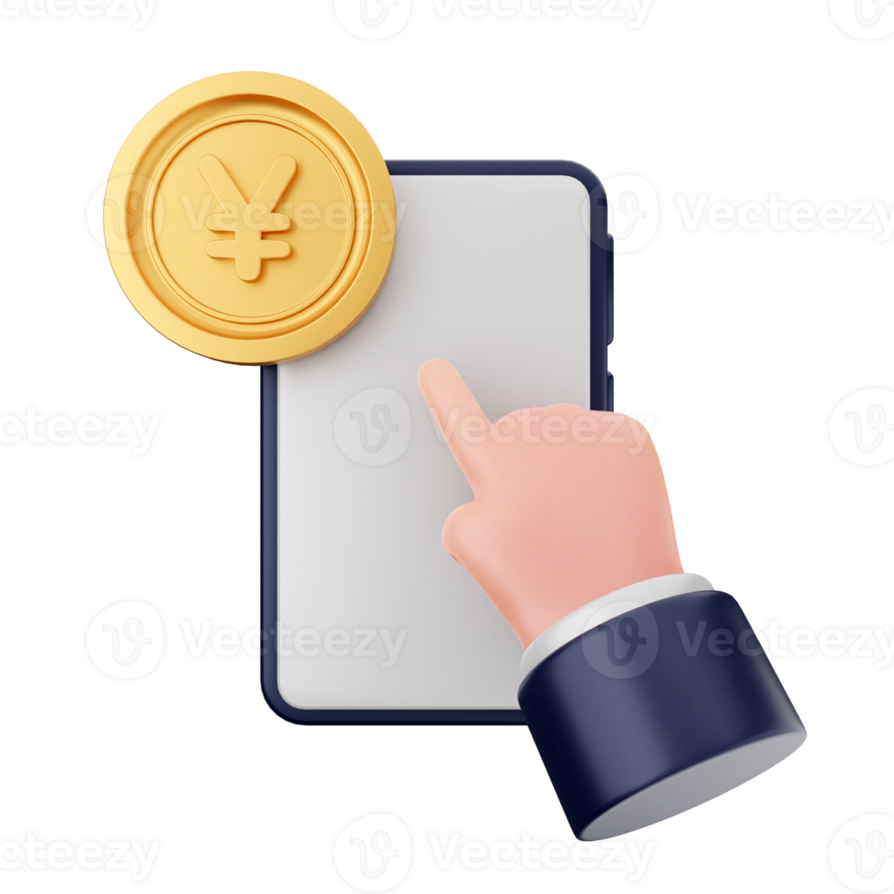 Coin icon on smartphone png