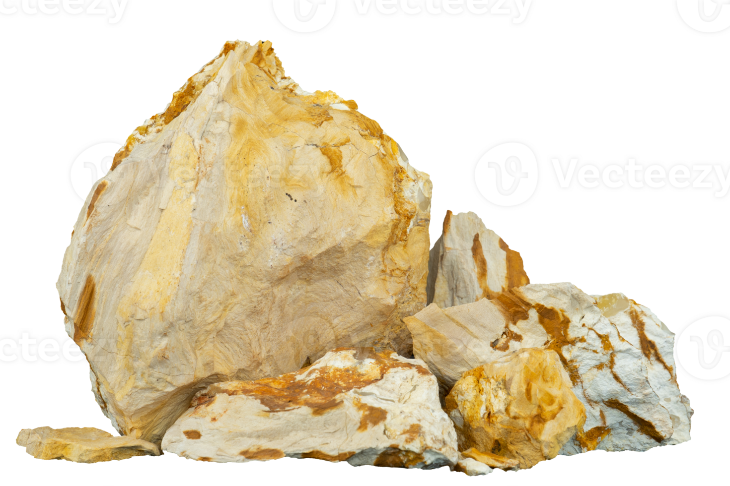 Stack of rock fragments isolated element png