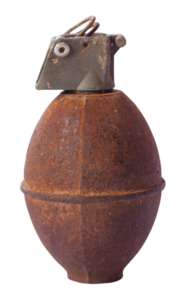 isolated Old hand grenades png