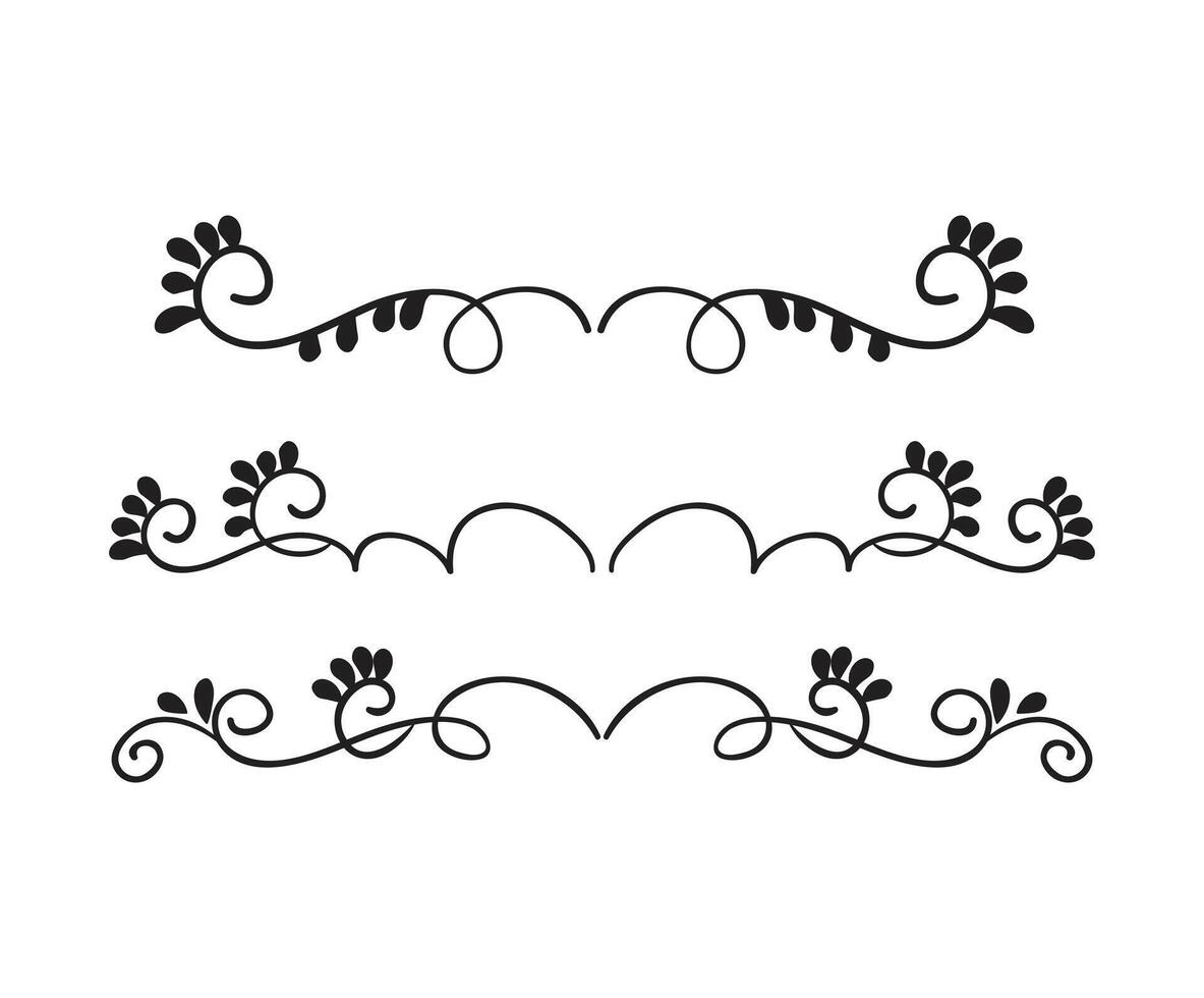 Ornate Elements and Badges. Ornament icon set. vector