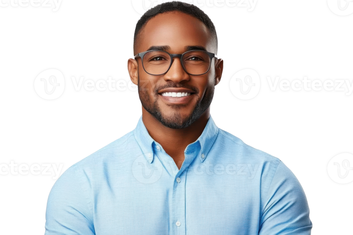 Smiling Man In Glasses On Transparent Background png