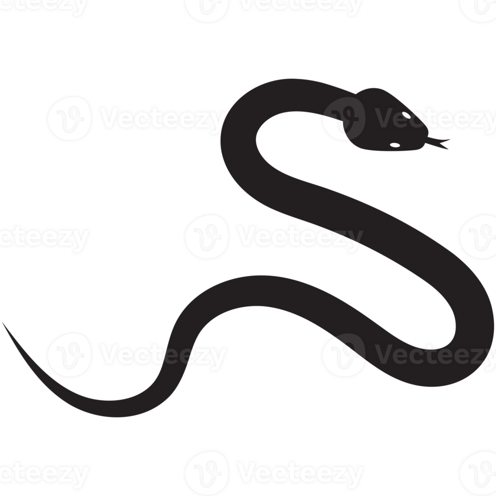 Snake icon silhouette for chinese new year decoration. png