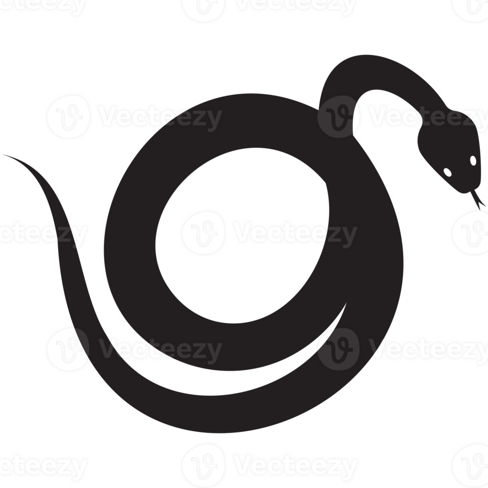 Snake silhouette set. Snake icon for chinese new year. png