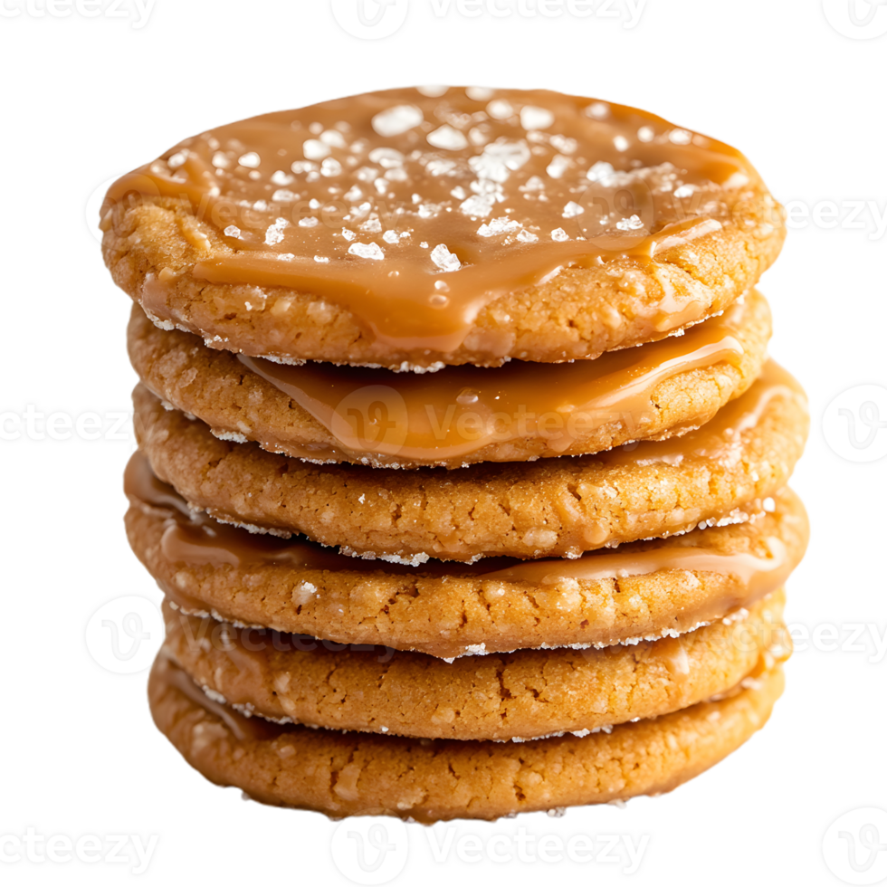 Freshly Baked Sugar Cookies in a Tidy Stack png