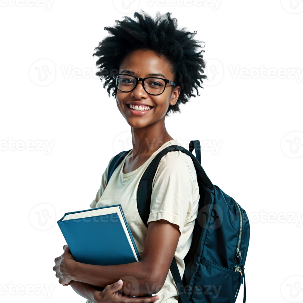 Smiling Student with Backpack png
