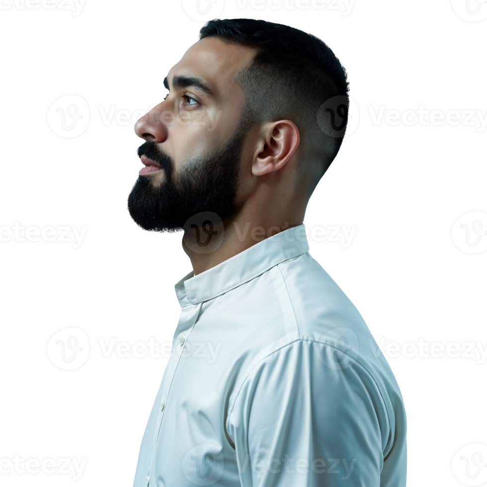 Man with Beard in Profile png