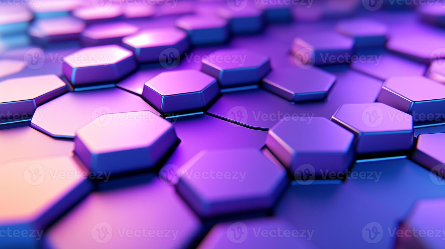 a 3d image of hexagonal cubes photo