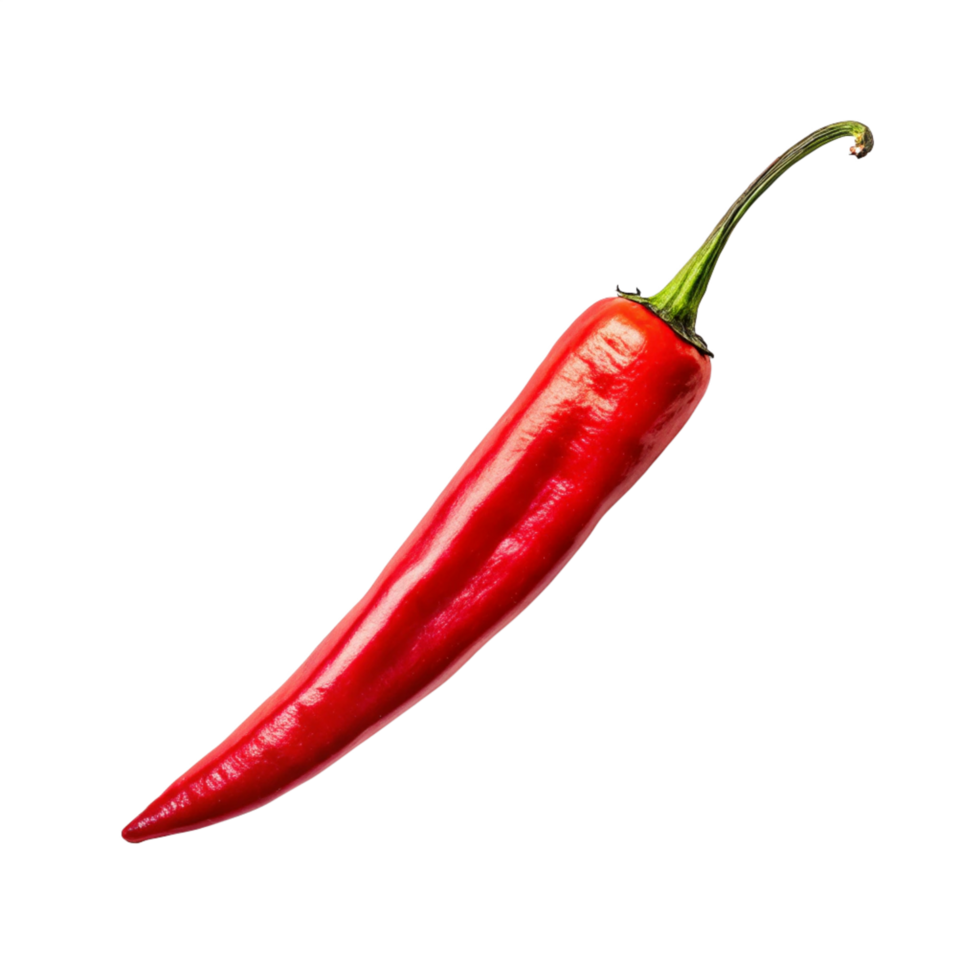 red chili is isolated on the transparent background png