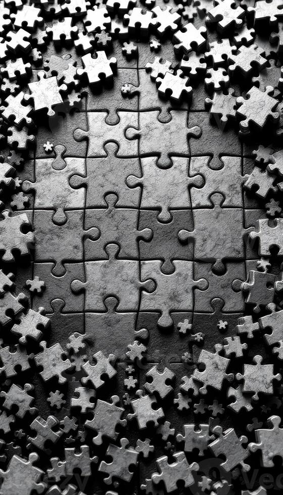 Assembling the Fragments, A Textured Jigsaw Puzzle of Dispersed Pieces photo