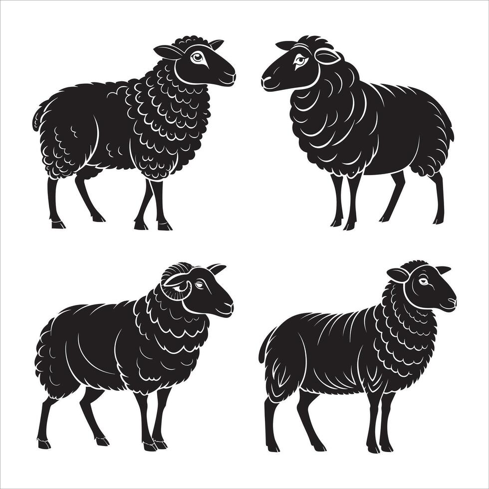 Sheep Silhouette Design vector