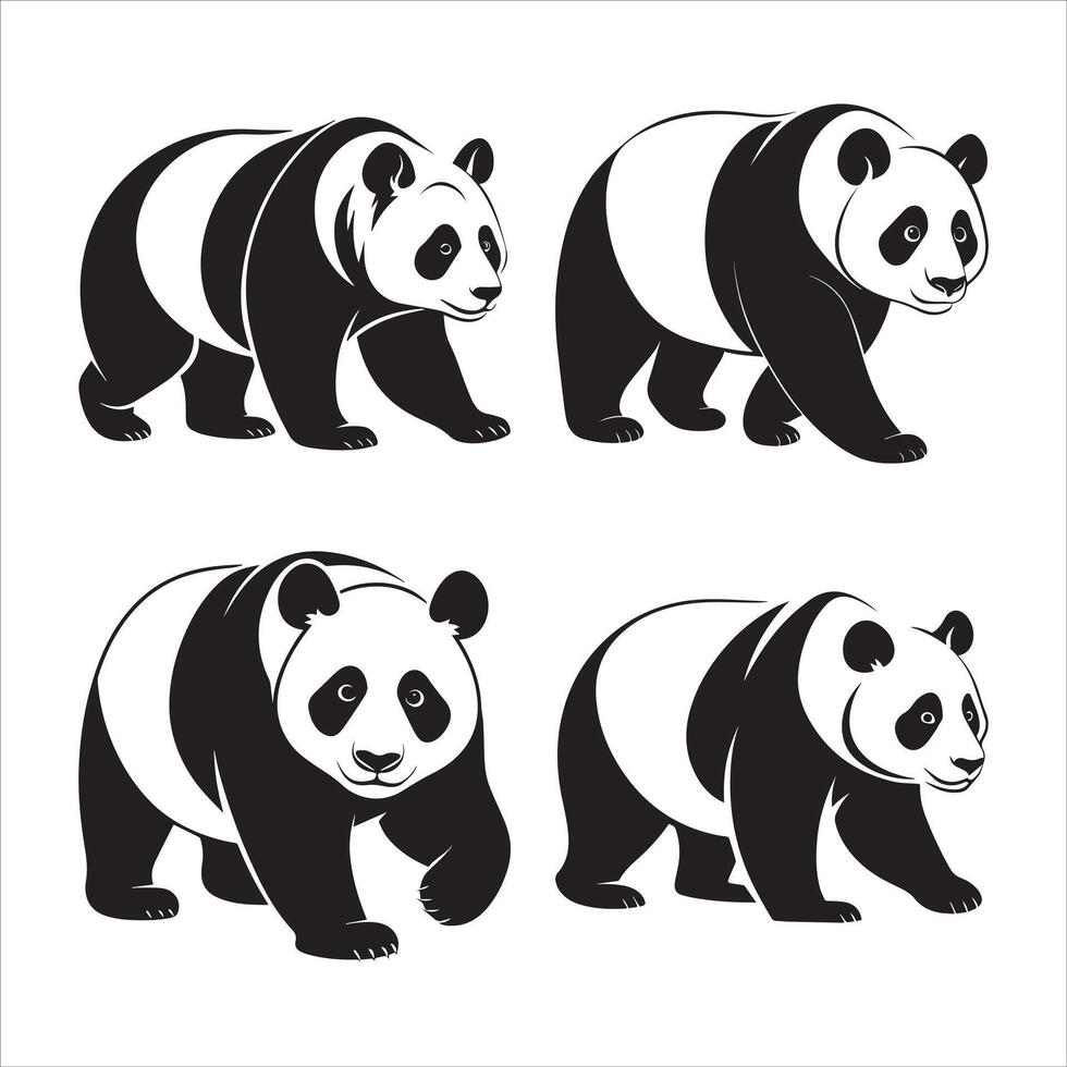 Panda Silhouette Design vector