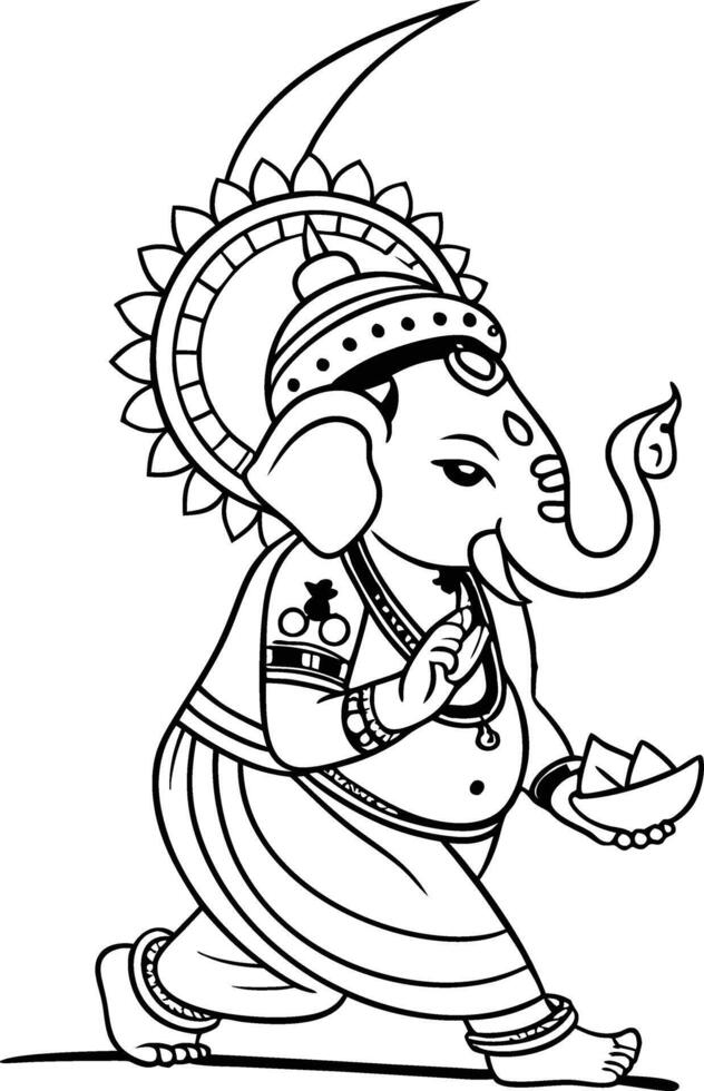 Hindu Lord Ganesha vector