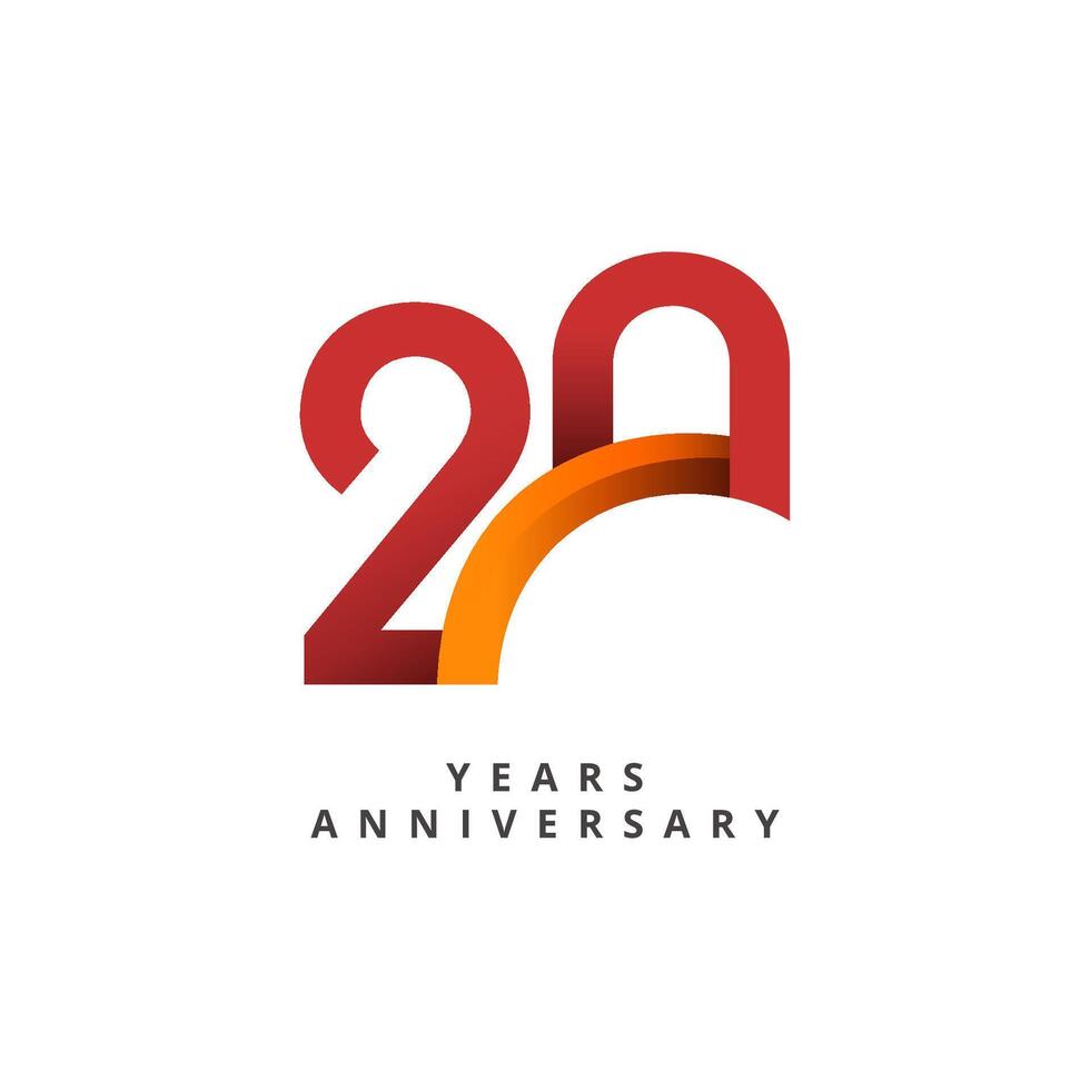 20 years anniversary template design vector
