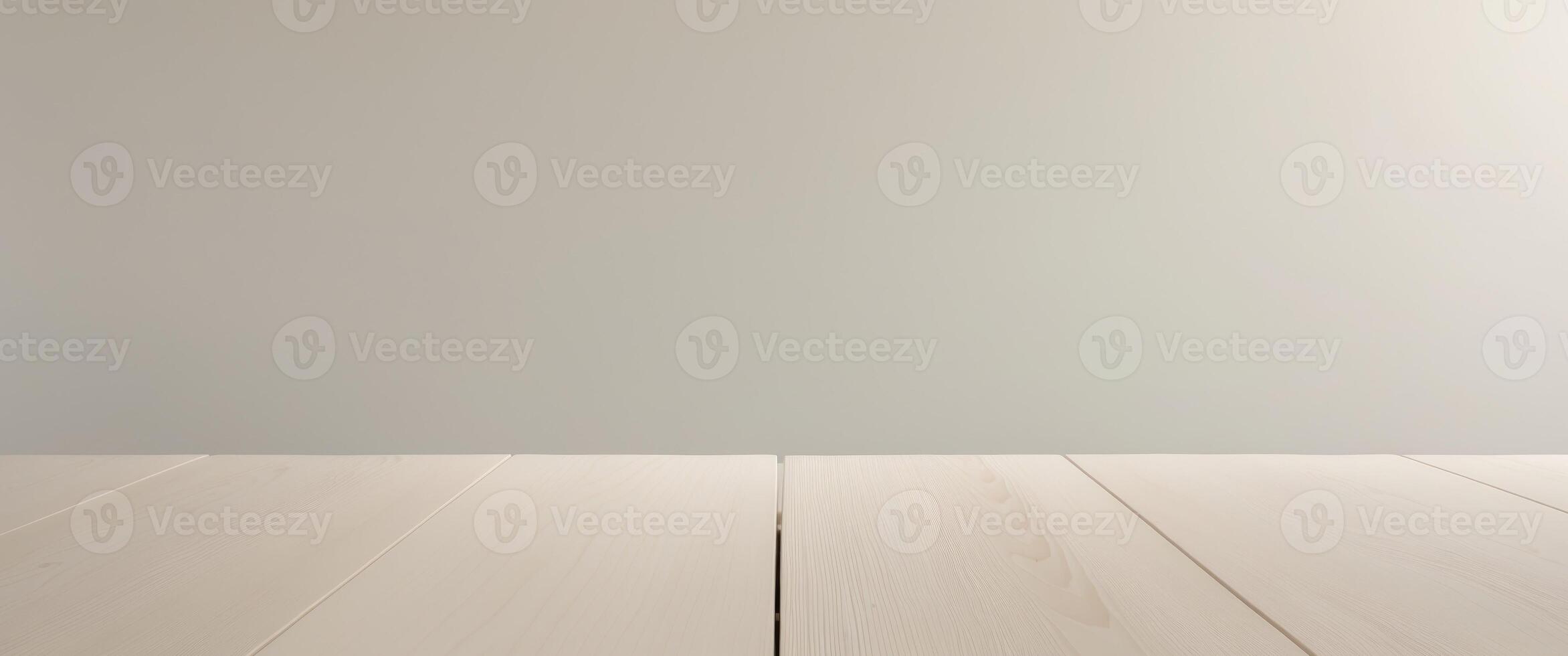 Light Wood Table Surface with Smooth Texture and Neutral Background. photo