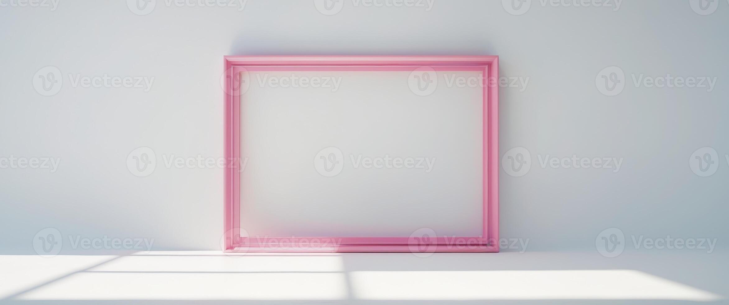 Pink frame square white cards abstract background with blank space. photo
