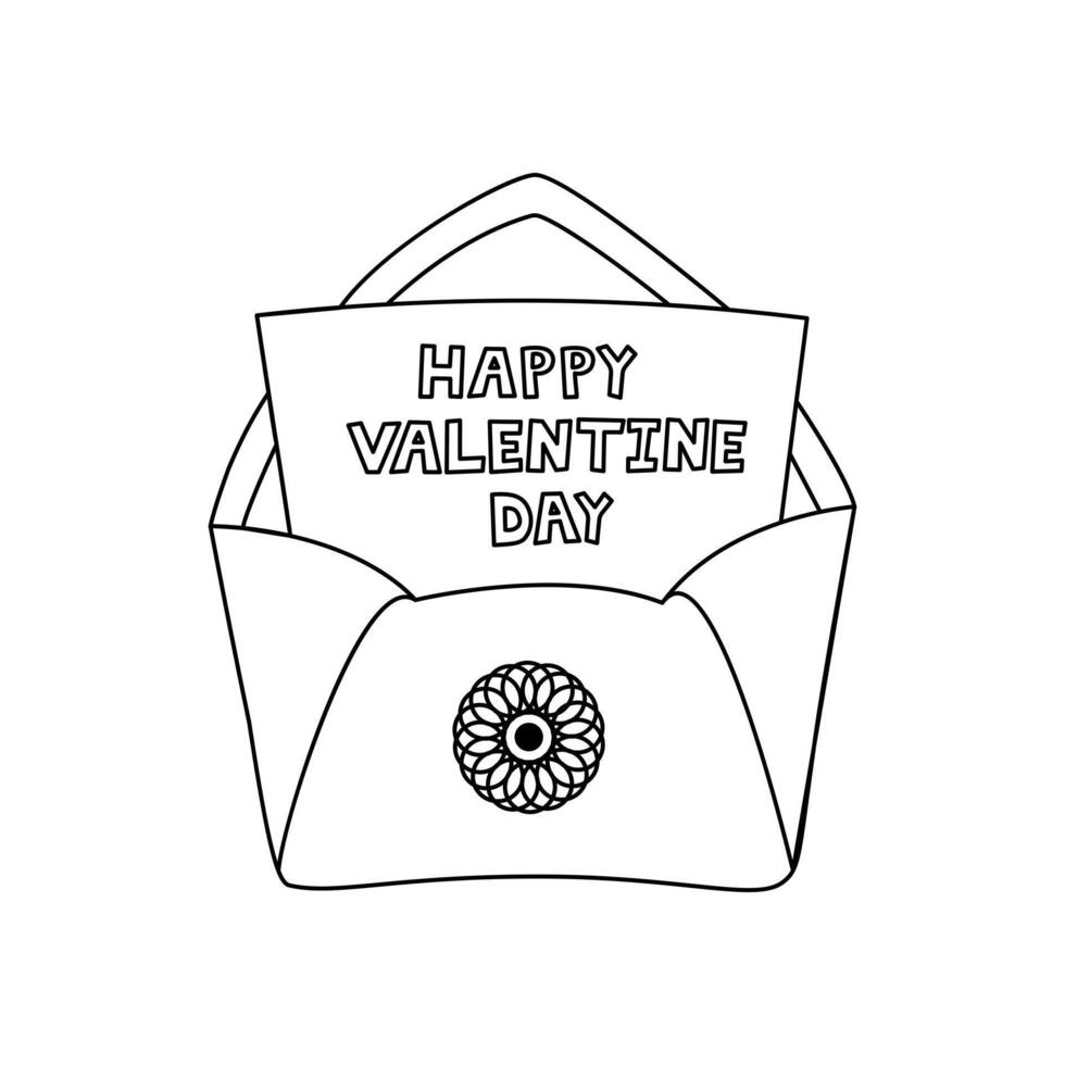 Love letter single-line art captures the essence of romance with a single continuous line, forming the shape of a heartfelt letter. vector