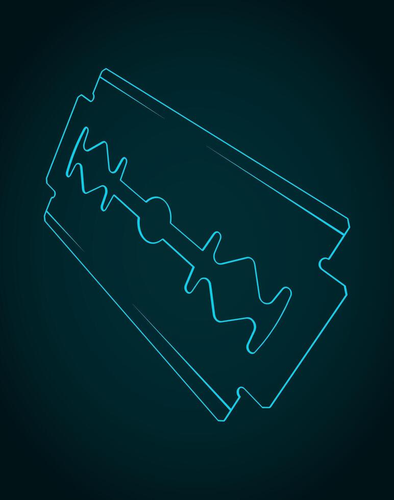 Razor blade illustration vector