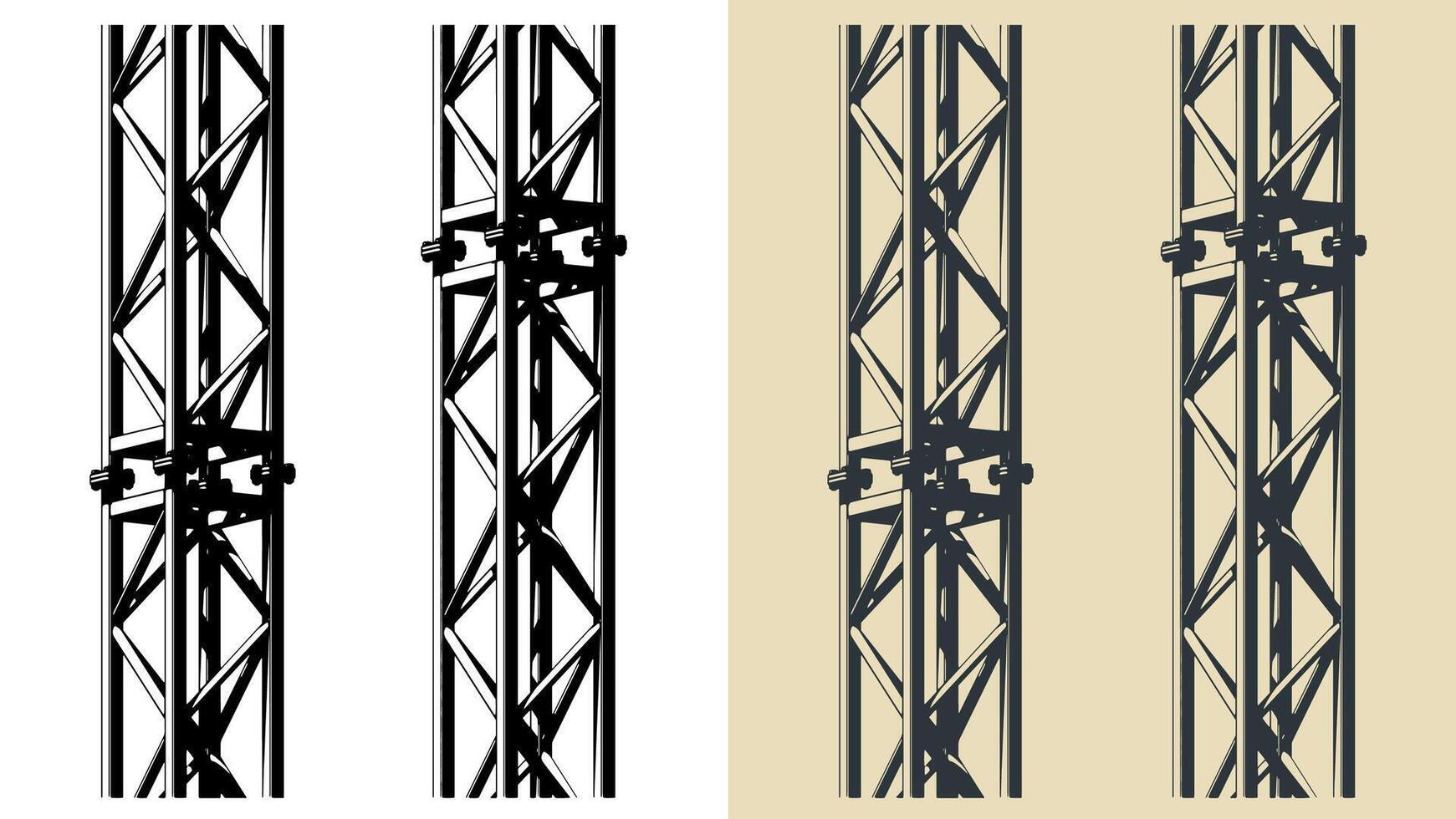 Modular metal truss vector