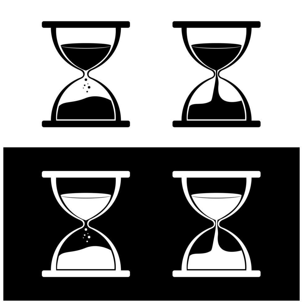 Hourglass time icon sign symbol design vector