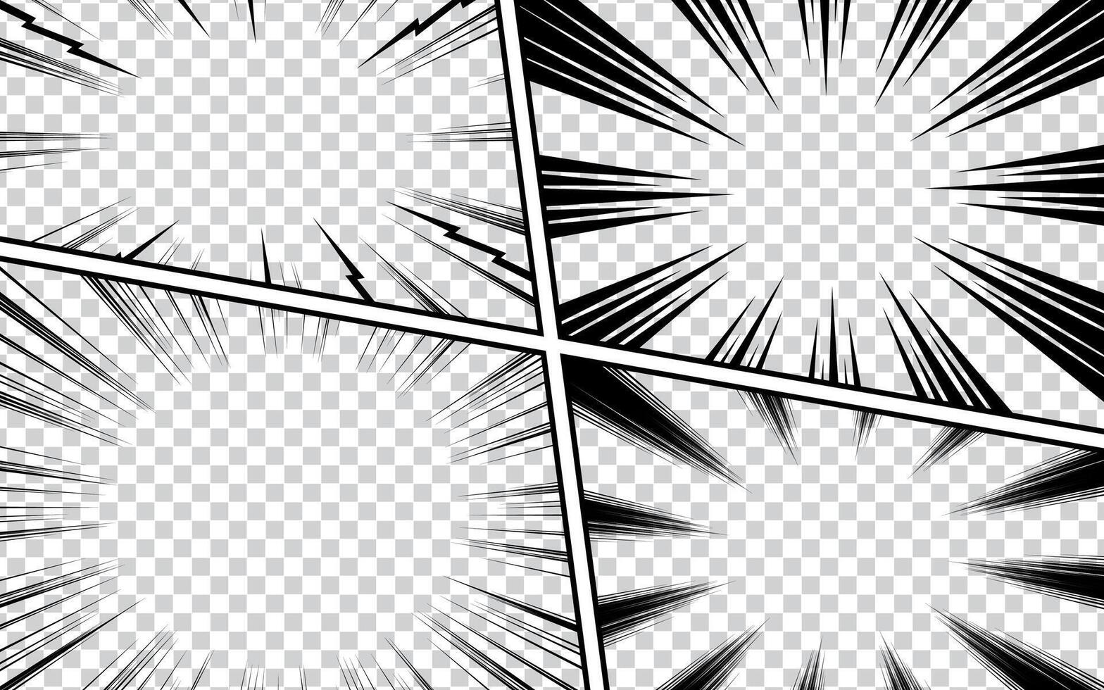 comic book page templates with different backgrounds. vector