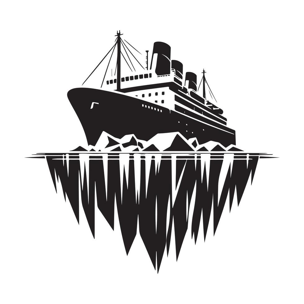 Sleek Icebreaker Silhouette Vectors Art for Commercial Projects