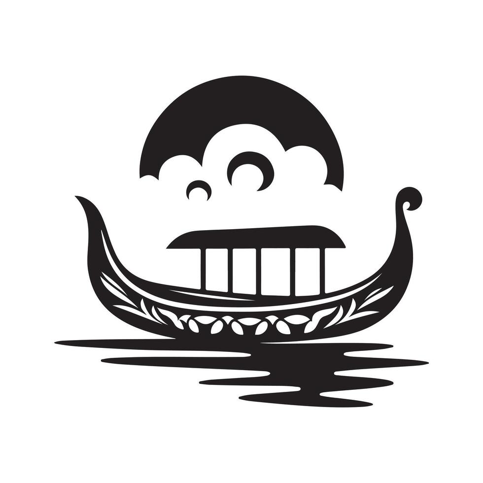 Sampan Silhouette Vectors Graphics for Branding and Marketing
