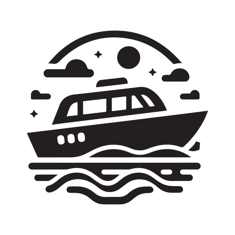 Water Taxi Silhouette Vectors Illustrations for Unique Creations