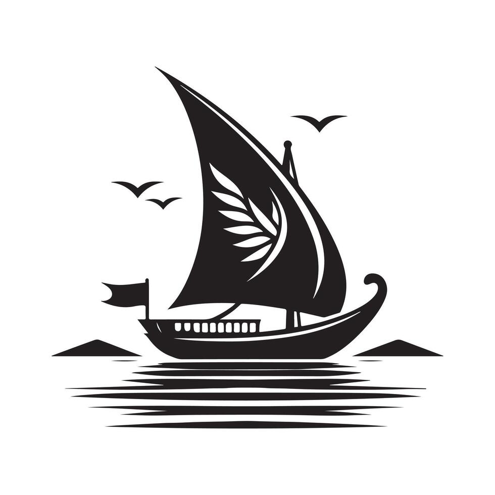 Feluca Silhouette Vectors Graphics for Adventure Themes
