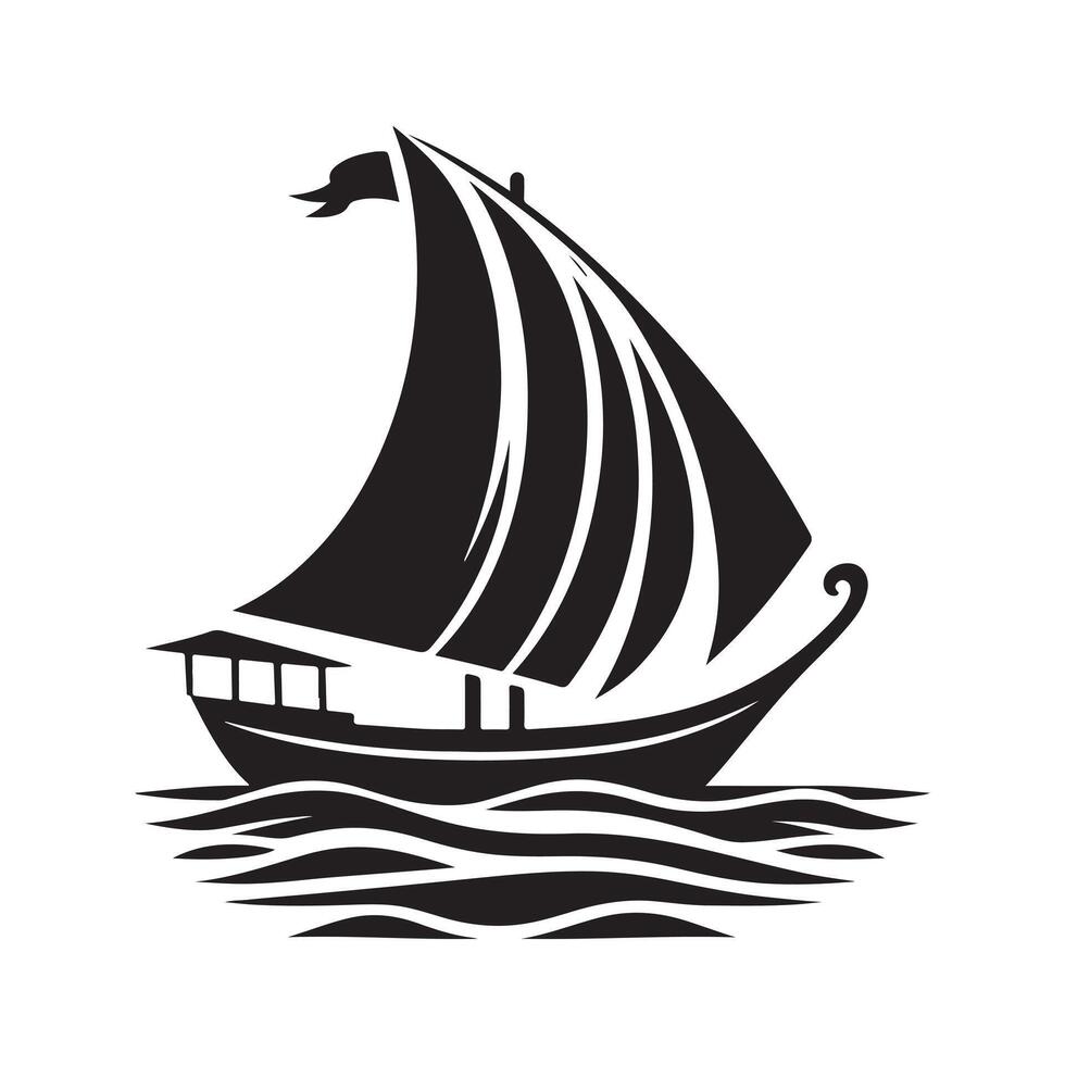 Feluca Silhouette Vectors for Marine-Themed Illustrations