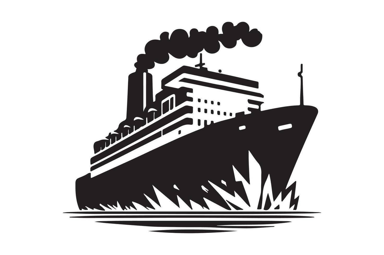 Simple Icebreaker Silhouette Vectors Graphics for DIY Projects