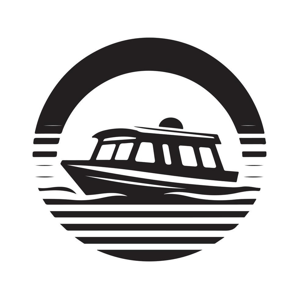 Water Taxi Silhouette Vectors Graphics for T Shirt Printing