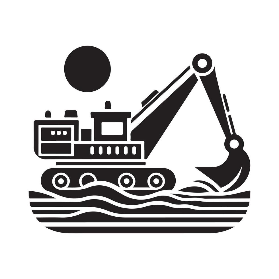 Creative Dredger Silhouette Vectors Art for Professionals