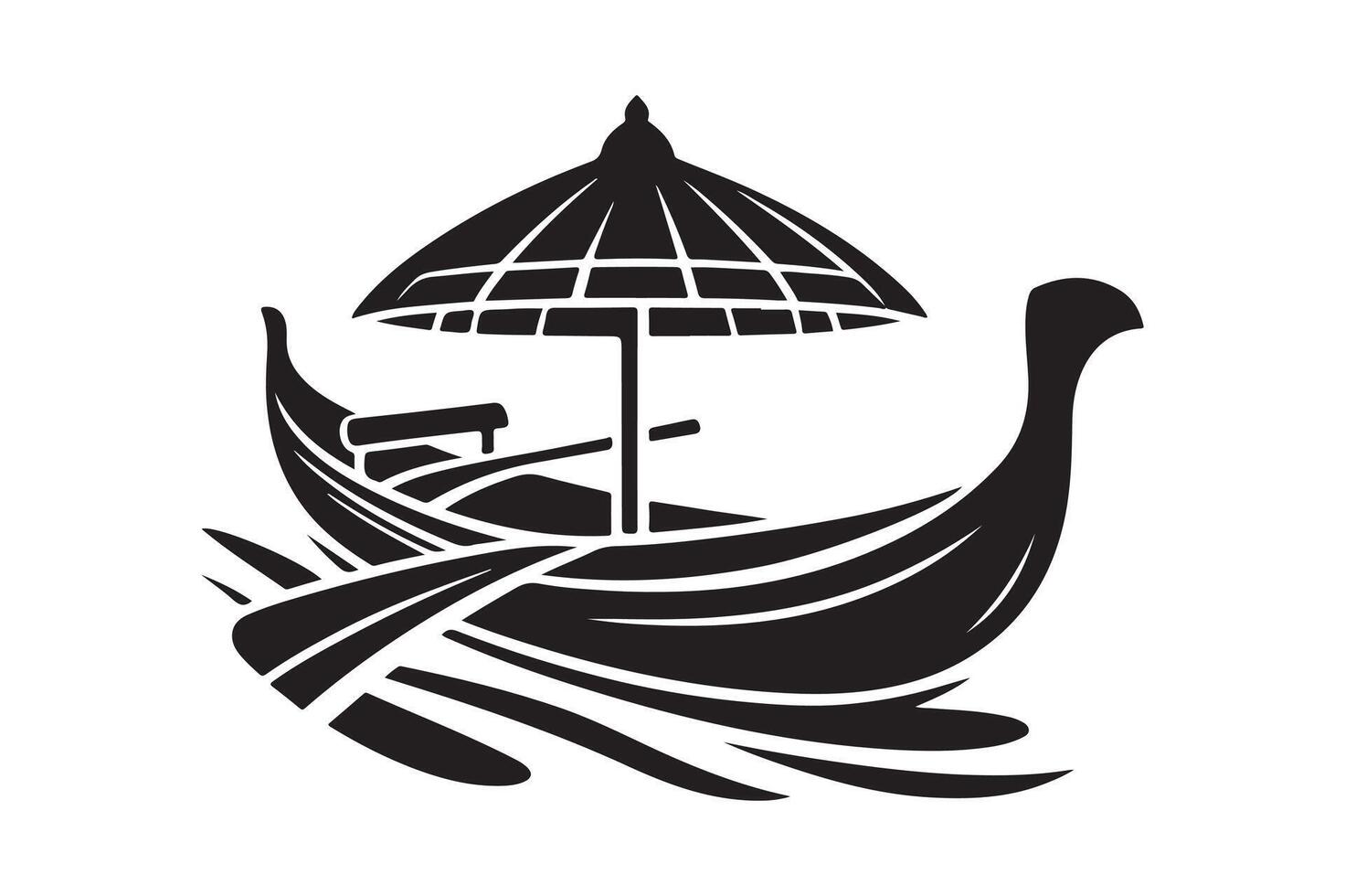 Sampan Silhouette Vectors Designs for Travel Blogs and Websites