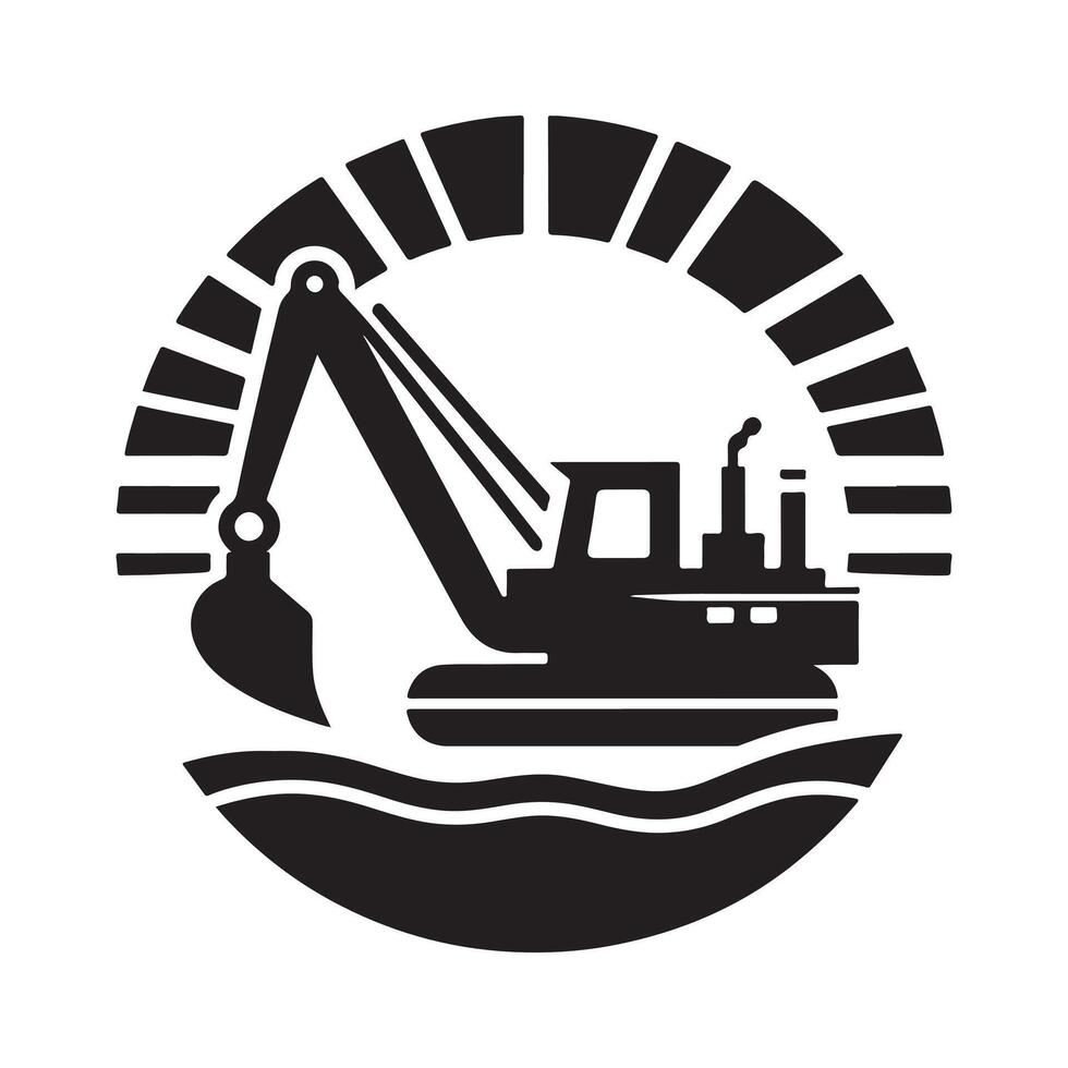 Best Dredger Silhouette Vectors Designs for Your Projects