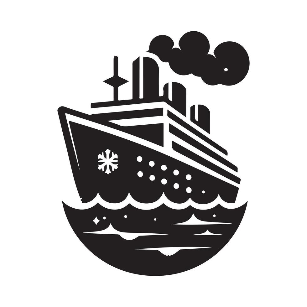 Icebreaker Silhouette Vectors Illustrations in Various Styles