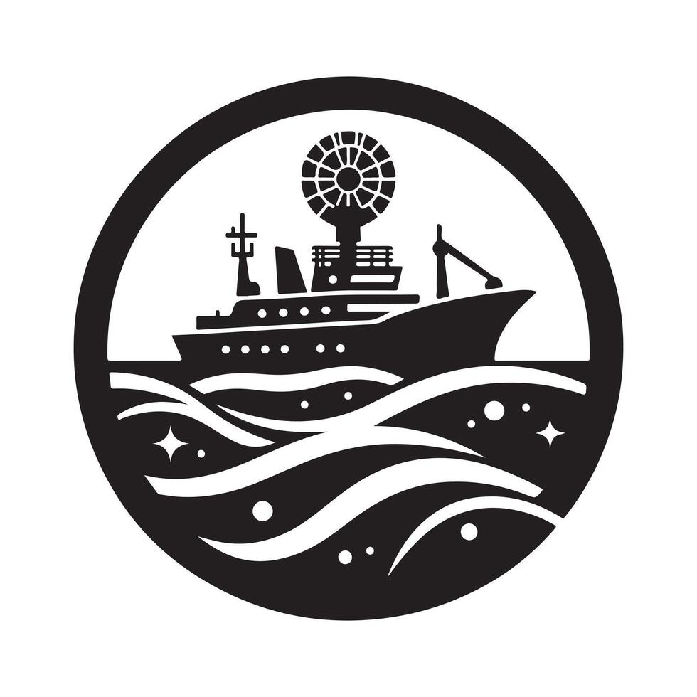 Research Vessel Silhouette Vectors for Websites and Blogs