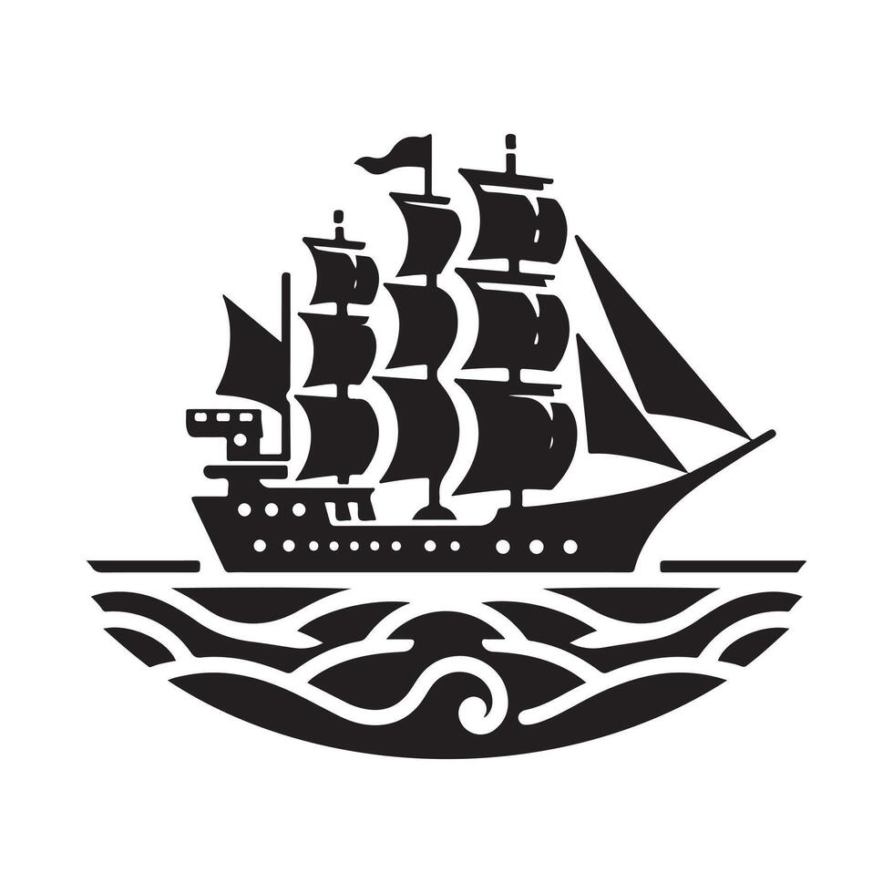 Eye Catching Research Vessel Silhouette Vectors Graphics Online
