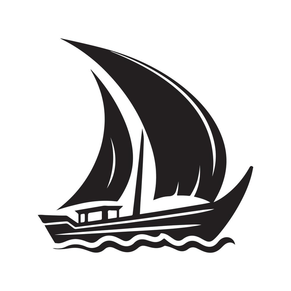 Feluca Silhouette Vectors for Maritime Adventures