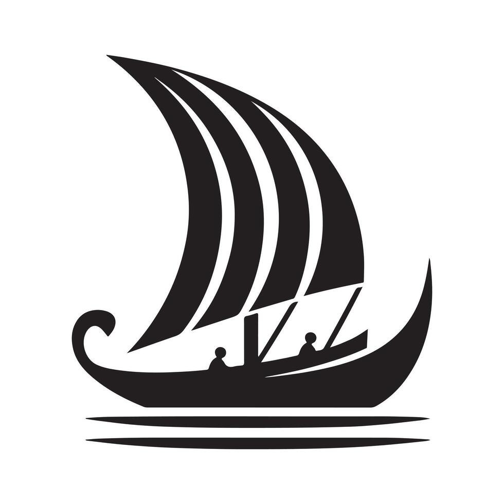 Feluca Silhouette Vectors for Ocean and Sailing Projects