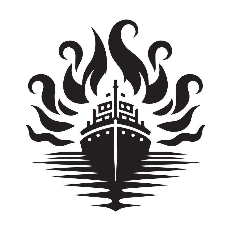 Exclusive Fireboat Silhouette Vectors Designs for Instant Use